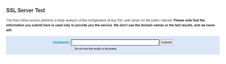 Чеккер Qualys SSL Labs